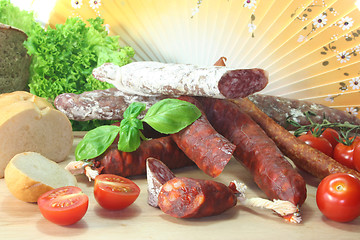Image showing Spanish salami