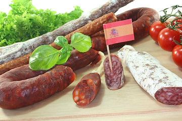 Image showing Spanish salami