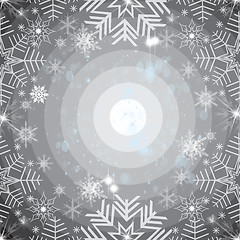 Image showing Abstract snowflakes background