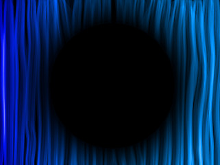 Image showing Abstract Blue Lines Background with Black Circle