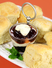 Image showing Scones Jam And Cream