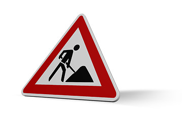 Image showing roadsign construction