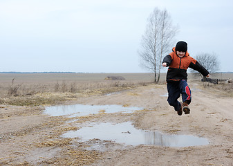 Image showing Jumping boy