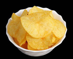 Image showing Chips in a white cup