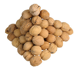 Image showing Pyramid of walnuts