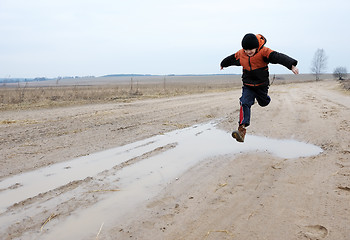 Image showing Jumping boy
