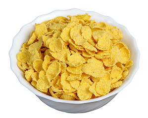 Image showing cornflakes in a white plate