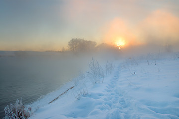 Image showing Frosty winter morning