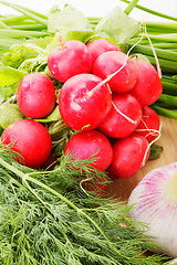 Image showing Radish and greens