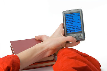 Image showing e-book And books 