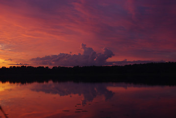 Image showing sunset in Luga