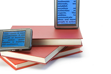 Image showing e-book And books 