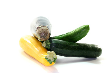 Image showing Zucchini and cucumber