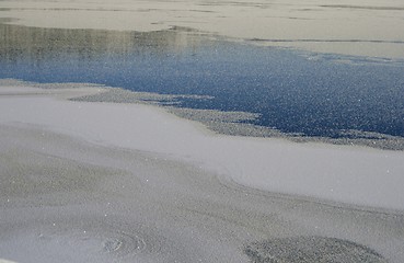 Image showing Lake freezing over