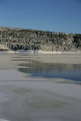 Image showing Lake freezing over