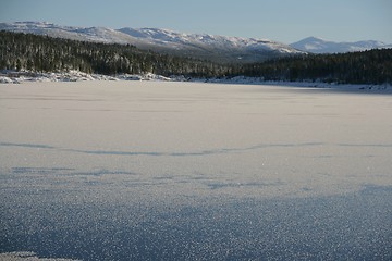 Image showing Lake freezing over