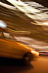 Image showing Abstract Yellow Taxi Cab