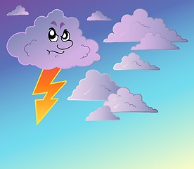 Image showing Stormy sky with cartoon clouds