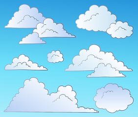 Image showing Cartoon clouds collection
