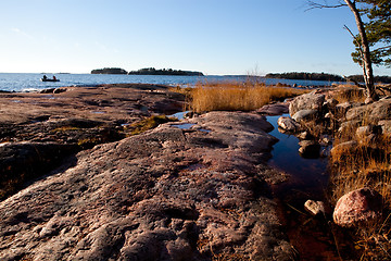 Image showing Rocky seashore in Helsinki Finland