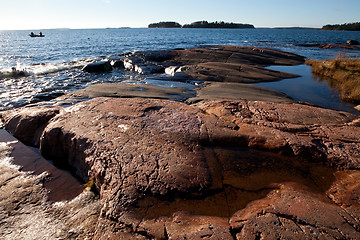 Image showing Rocky seashore in Helsinki Finland