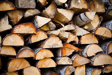 Image showing Stack of firewood