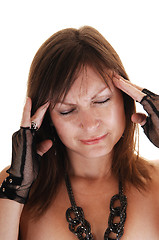 Image showing Girl has big headache.