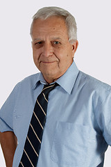 Image showing Senior man wearing tie