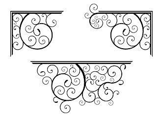 Image showing Spiral design elements