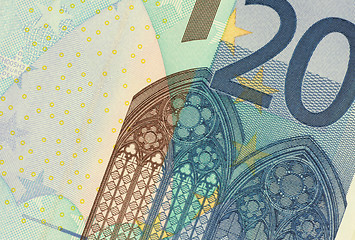 Image showing Uncirculated 20 Euro Banknote Close up