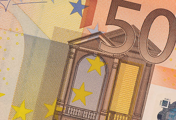 Image showing Uncirculated 50 Euro Banknote Close up