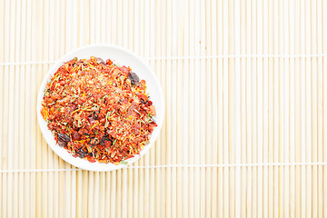 Image showing Spice mixture for rice courses on mat