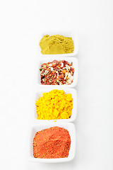 Image showing Spices in a row