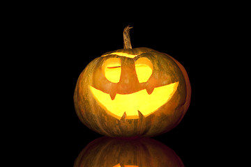 Image showing halloween pumpkin isolated on black