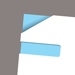 Image showing Paper corner slot blue angle