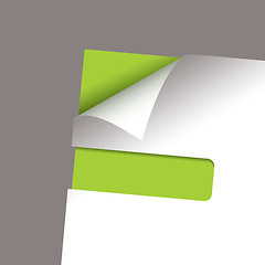 Image showing paper corner slot green peel