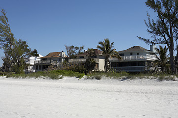 Image showing Beach front houses