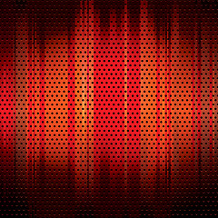 Image showing metal grid background red