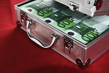 Image showing suitcase with money