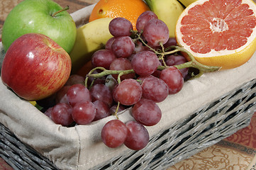 Image showing Fruit in a basket