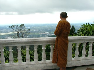 Image showing monk in temple