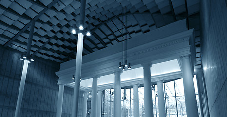 Image showing courtyard foyer with restored classical portal 