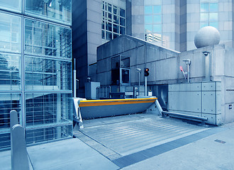 Image showing office building garage security gate