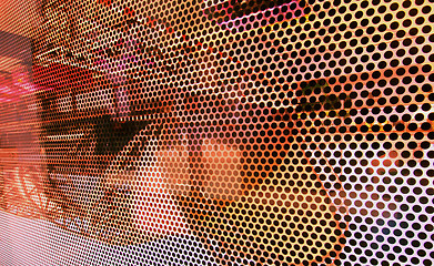 Image showing glass screen with perforated pattern