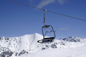 Image showing Chairlift, close-up