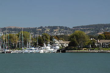 Image showing Boats on the pier