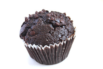 Image showing Chocolate muffin isolated on white