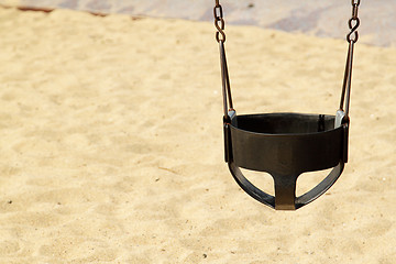 Image showing Swing on childrens background