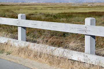 Image showing Old wooden fence