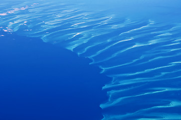 Image showing Flying over The Bahamas.